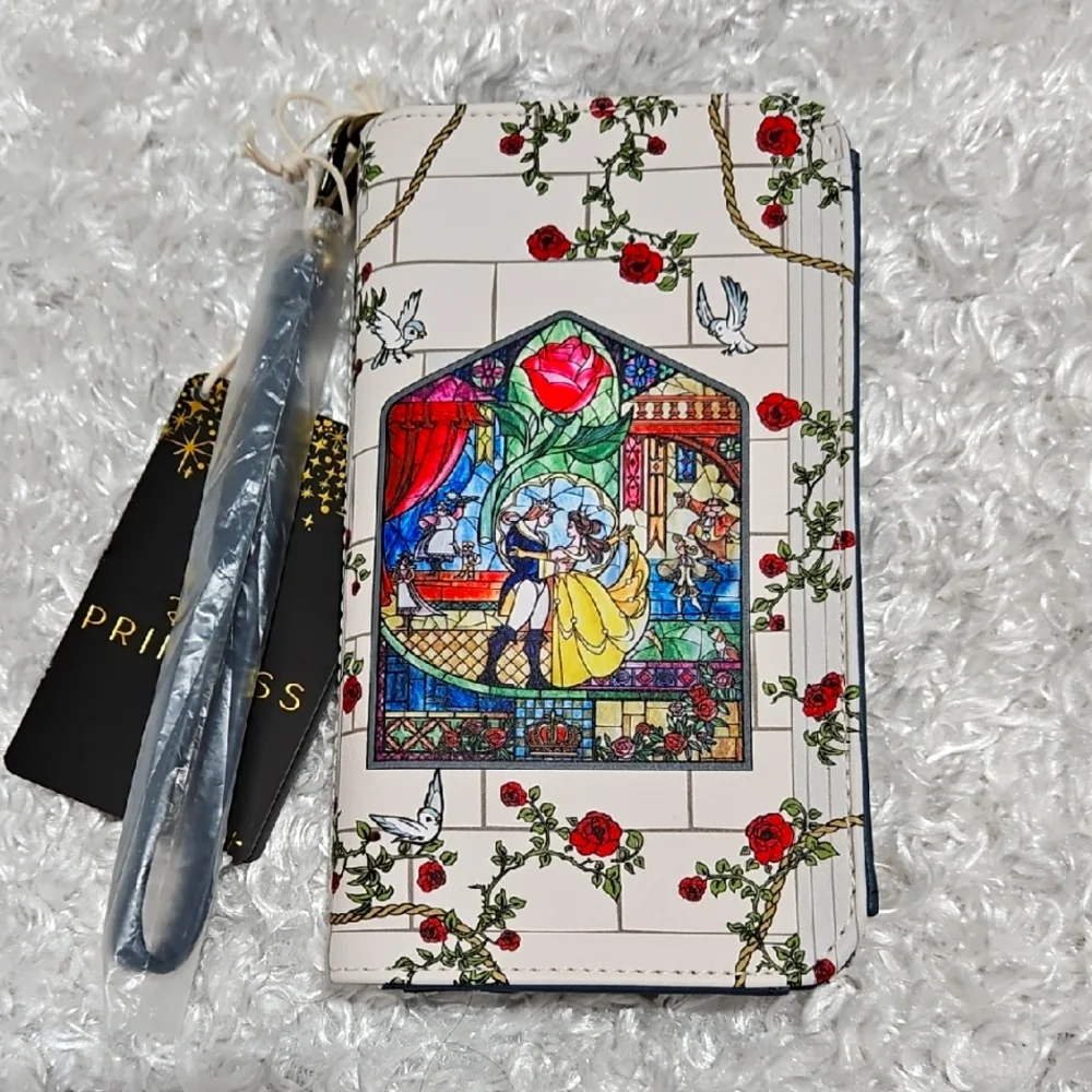 Loungefly Beaty And The Beast Stained Glass Tech Wallet